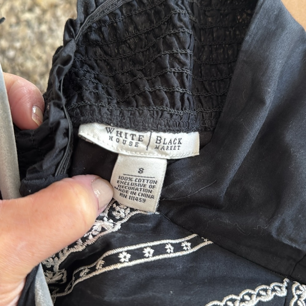 Wh/Bm Black And White Halter Dress Size 8 View 6